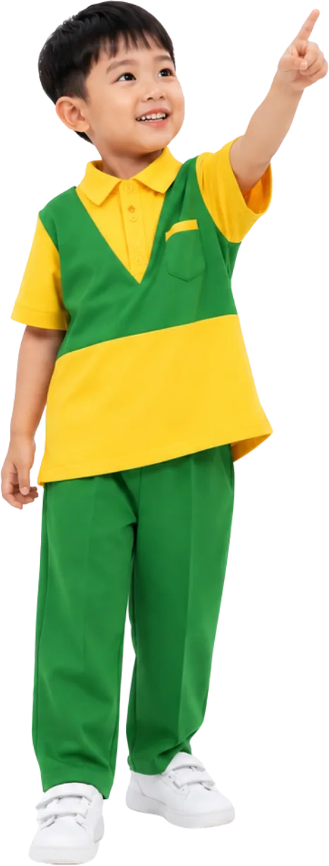 Murid TK Bintang Madani berseragam hijau kuning